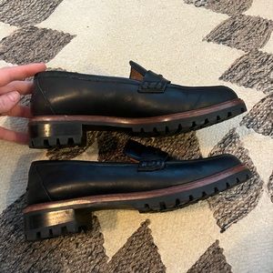 Madewell Black Corinne Lugsole Loafers - sz 6. Barely worn